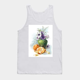 Still life with flowers and oranges Tank Top